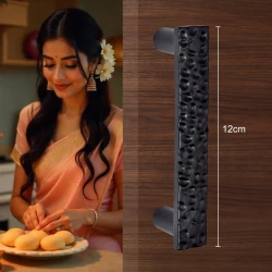 12cm Cast Iron Cabinet Handle CICH-003 | Black Powder Coating |Drawer Cabinet Handle | Cabinet Handle For  Kitchen / Drawer/Interior
