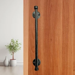 10" Cast Iron Pull Handle CHPH-006 | Black Powder Coating |  Door Pull Handle | Pull Handle For Home & Kitchen Interior