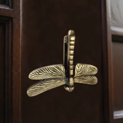 4" Butterfly Brass Door Knocker DK-016 | Antique Finish Door Knocker | Flutter Brass Knocker | Solid Brass Butterfly Knocker |