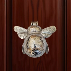 3" C-Bug Brass Door Knocker DK-017 | Chrome C-Bug Door Knocker | Ring door knockers | Solid brass door knockers