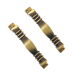 6" 2 Piece Brass Cabinet Handle CH-022| Brass Antique Handle | Brass Antique Drawer Handle | Brass Antique Window Handle