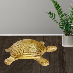 3.5" Pack of - 1 Brass Turtle Plate BT-05 | Vastu & Feng Shui Decorative Showpiece | BPL Finish |  Handcrafted Brass Tortoise Plate for Home, Office & Gift