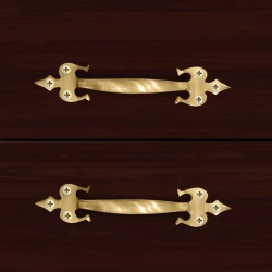 6.7" 2 Piece Brass Trishul Handle CH-032 | Brass Cabinet Handle | Brass Antique Handle | Brass Antique Drawer Handle | Brass Antique Window Handle