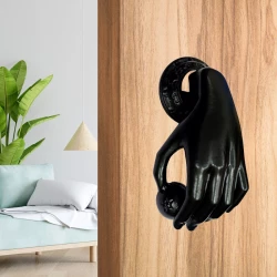 19cm Cast Iron Door Knocker CIDK-08 | Black Powder Coating Iron Door Knocker | Full Black Iron Door Knocker