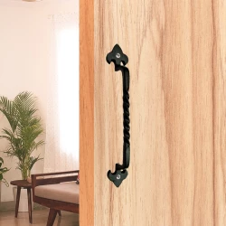 10|" Cast Iron Pull Handle CIPH-002 | Black Powder Coating | Door Pull Handle | Pull Handle For Home & Kitchen Interior