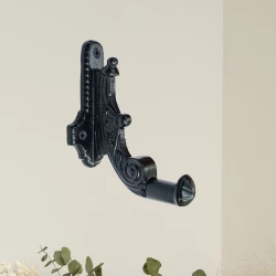 11cm-cast-iron-hook-cihk002-cast-iron-cloth-hanging-hook-cast-iron-black-powder-coating-clothing-hook--shivarika-manufacturers-exporters