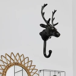 16cm-cast-iron-hook-cihk004-cast-iron-cloth-hanging-hook-cast-iron-black-powder-coating-clothing-hook--shivarika-manufacturers-exporters