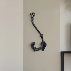 17cm-cast-iron-hook-cihk008-cast-iron-cloth-hanging-hook-cast-iron-black-powder-coating-clothing-hook--shivarika-manufacturers-exporters