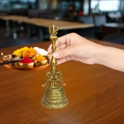 brass-hand-bell-bbl006-pooja-handle-bell-brass-pooja-bell-for-temple-ghanti-mandir-made-of-top-brass-antique-6-inches-asmita-creations