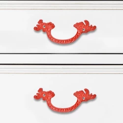 16cm 4 Piece Cast Iron Cabinet Handle CIDPH-004 | Black Powder Coating |Drawer Cabinet Handle | Cabinet Handle For Kitchen / Drawer/Interior
