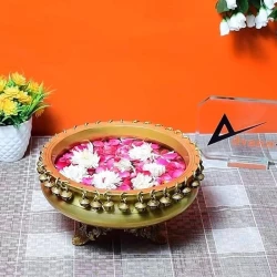 10-inches-ehtnic-carved-legs-brass-urli-bowl-with-bells-urli-bowl-for-home-decor-diwali-decoration-standard-antique-yellow-pack-of-1-advanzo