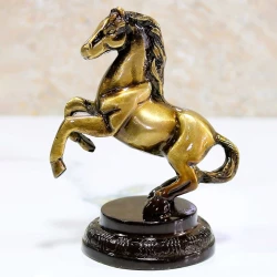 advanzo-brass-horse-tableware-showpiece-uplifted-legs-statue-for-modern-home-office-interiors--advanzo
