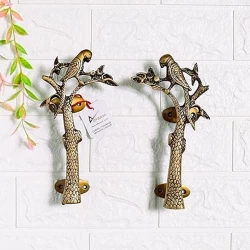advanzo-8inch-brass-parrot-tree-design-door-handle-set-antique-pull-handles-for-wooden-doors-home-entrance-dcor-standard-size-pack-of-2-advanzo
