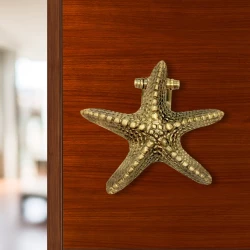 5" Star Fish Brass Door Knocker DK-008 | Brass Antique Finish Door Knocker |Sea Star Knocker |Marine Star Knocker