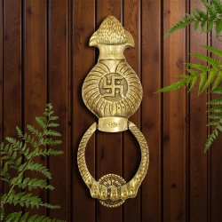 10" Kalash Brass Door Knocker DK-001 | Indian Kalash Door Knocker | Amrit kalash Door Knocker | Brass Antique Kalash Door Knocker