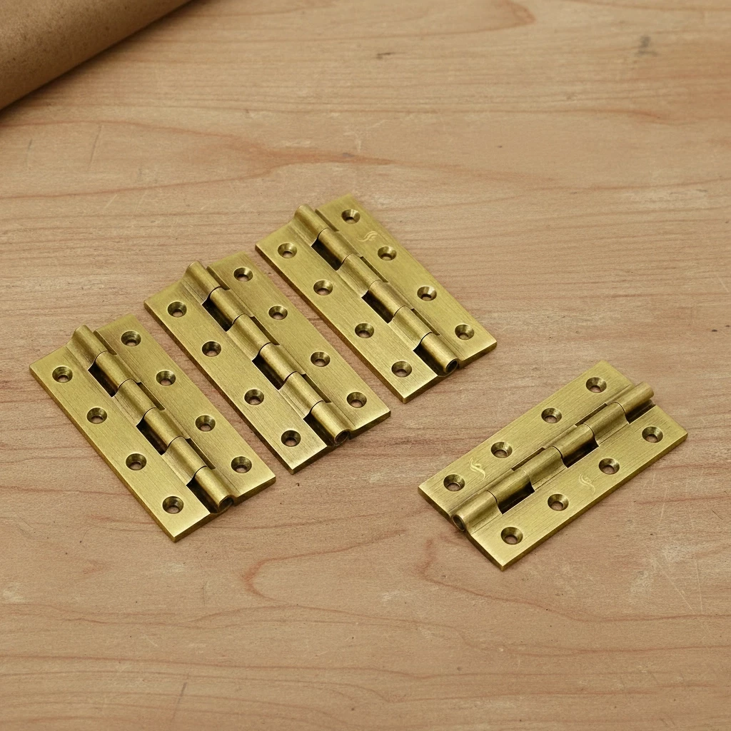 Brass Railway Hinge HG-002 | Antique Finish | 4" x 2" Heavy-Duty Brass Hinges (Pack Of  4)
