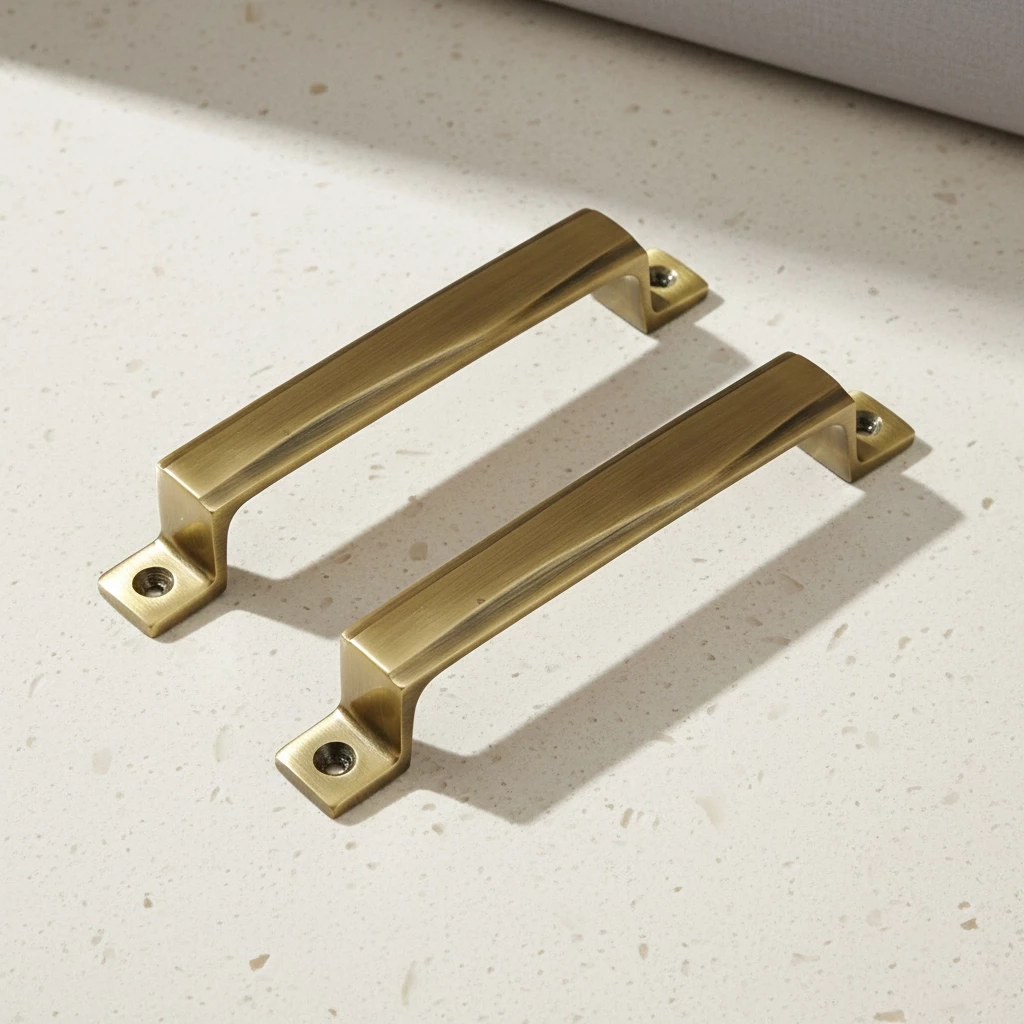 6" 2 Piece Brass Cabinet Handle CH-005 | Brass Antique Handle | Brass Antique Drawer Handle | Brass Antique Window Handle