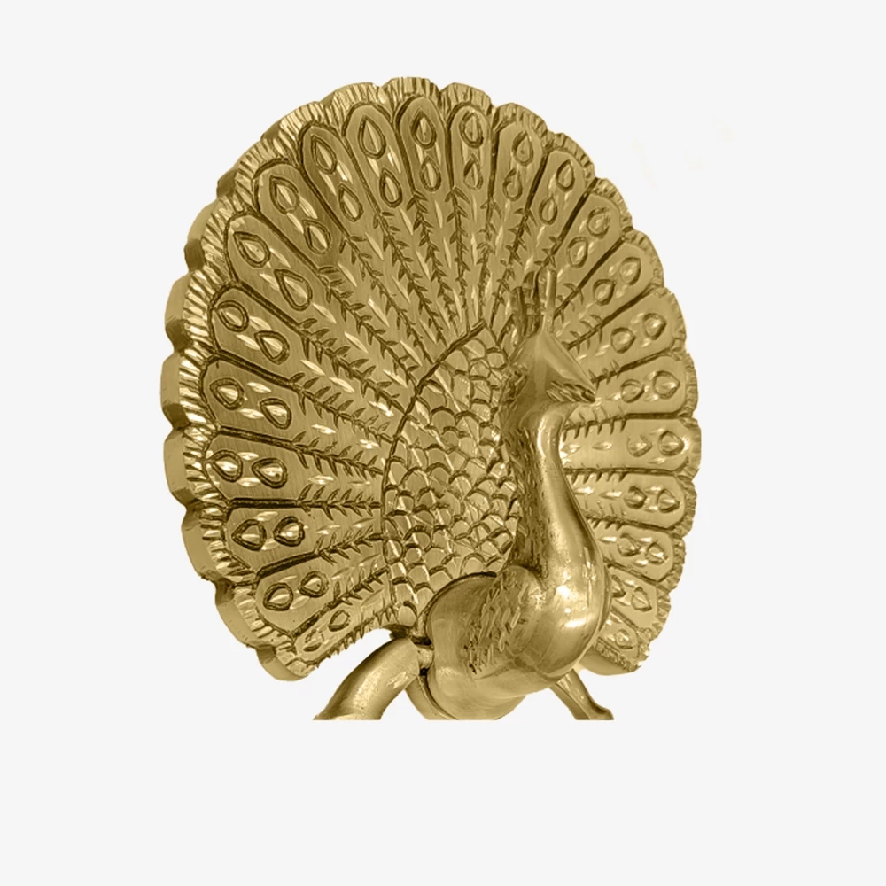 9.8" Big Mayur Brass Door Knocker DK-002 | Peacocks Door Knocker | Antique Brass Door Knocker | Heavy Traditional Design | Solid Brass Door Knocker | Premium Quality