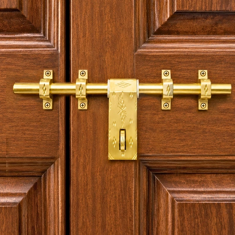 Adona Premium Solid Brass Aldrop 14 Inch Heavy Duty Main Door Tower Bolt | Antique + DC Finish | Brass Door Latch Lock | Wooden Double Door Safety Aldrop | Luxury Door Hardware Fitting | Rust Resistant | 16mm Rod | AL-038