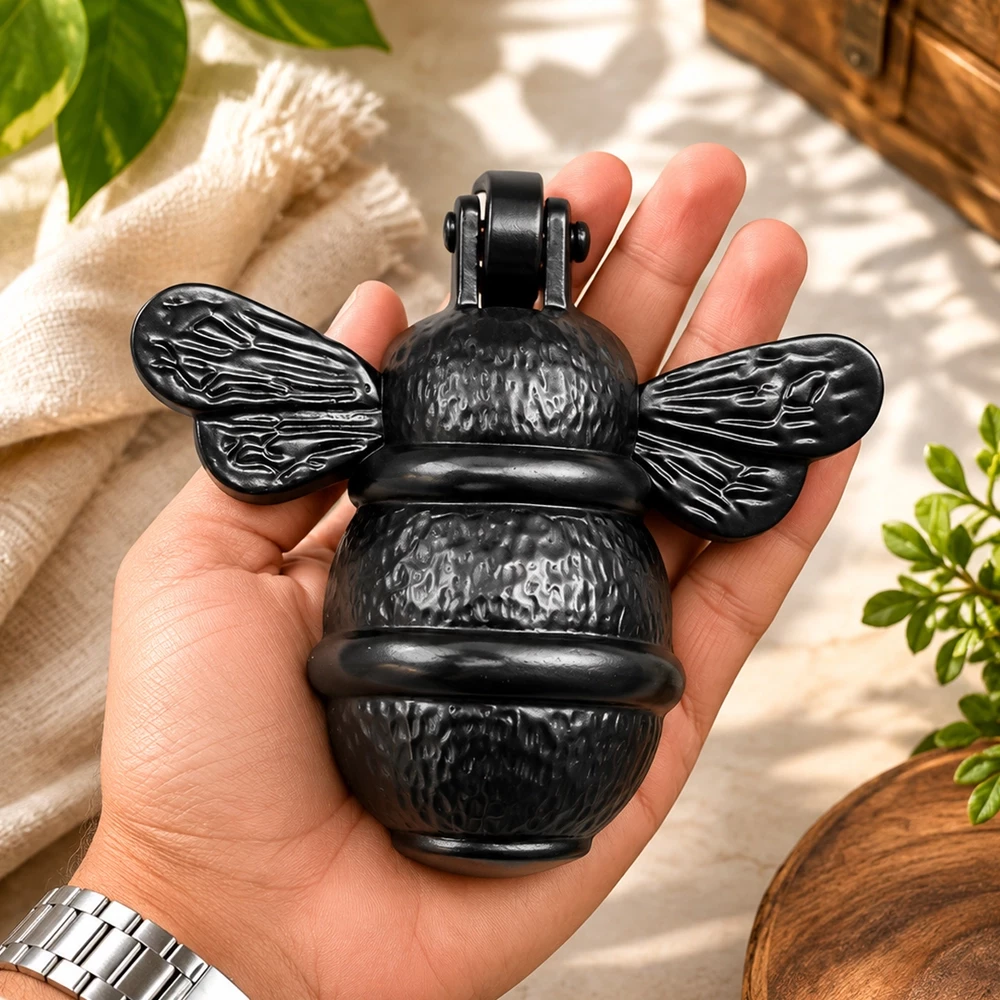 10cm Cast Iron Door Knocker CIDK-02 | Black Powder Coating Iron Door Knocker | Full Black Iron Door Knocker